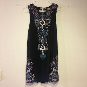 Urban Outfitters black patterned dress,cutout back